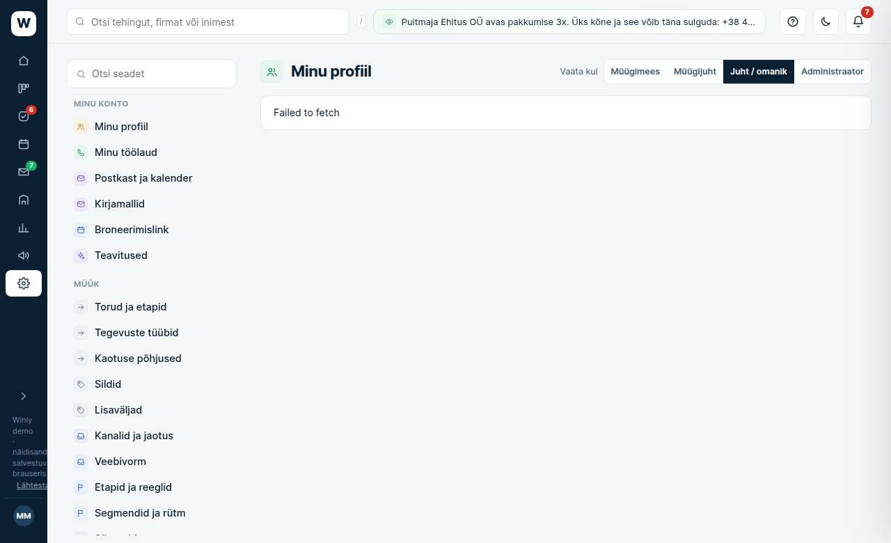 Partnerid: ekraanipilt Winlyst